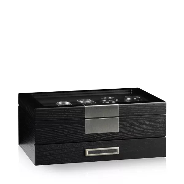 Porta Orologi - Monteray 10 Orologi Nero Satinato-Porta Orologi-1