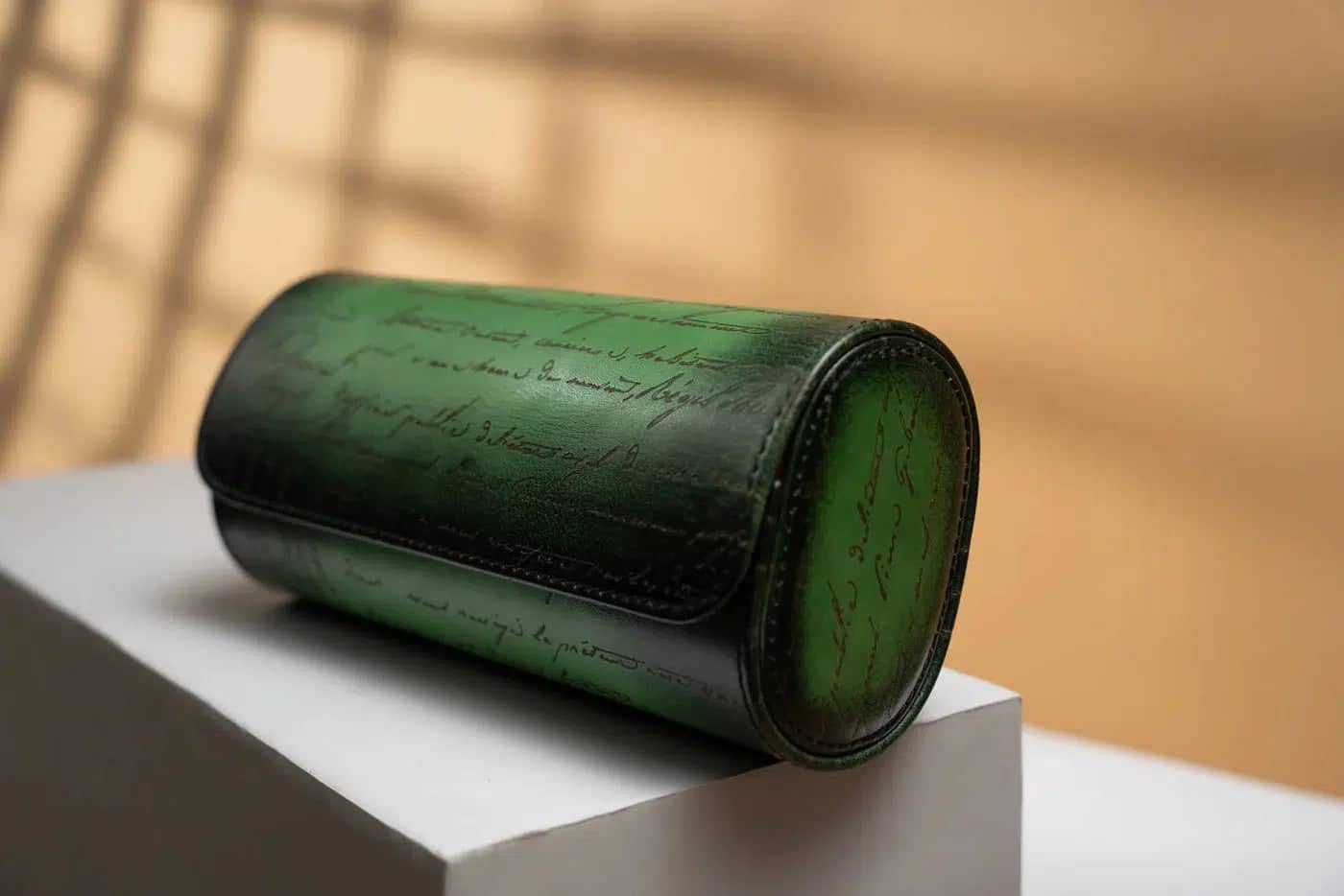 Porta Orologi - Galata Pergamena Platino Verde-Le Remontoir-2