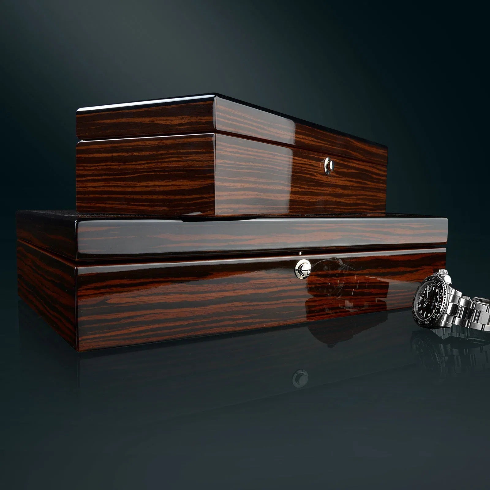 Porta Orologi - Crystal 5 Orologi Marrone-Porta Orologi-4