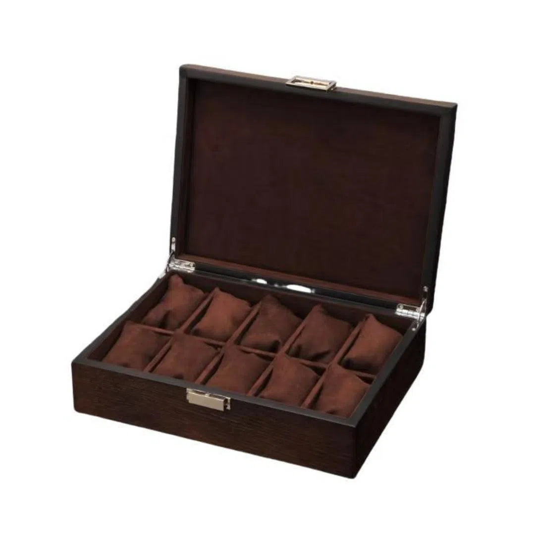 Porta orologi - Eleganza 10 orologi Dark Brown senza vetro-Le Remontoir-1