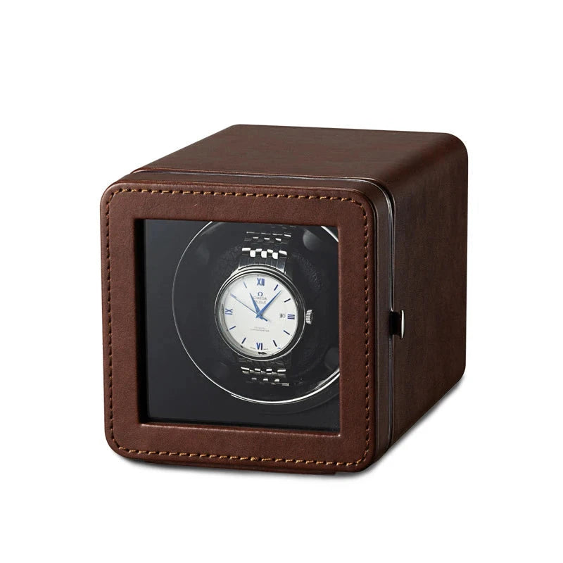 Carica Orologi Automatici - Cubo Moderno Marrone-Le Remontoir-1