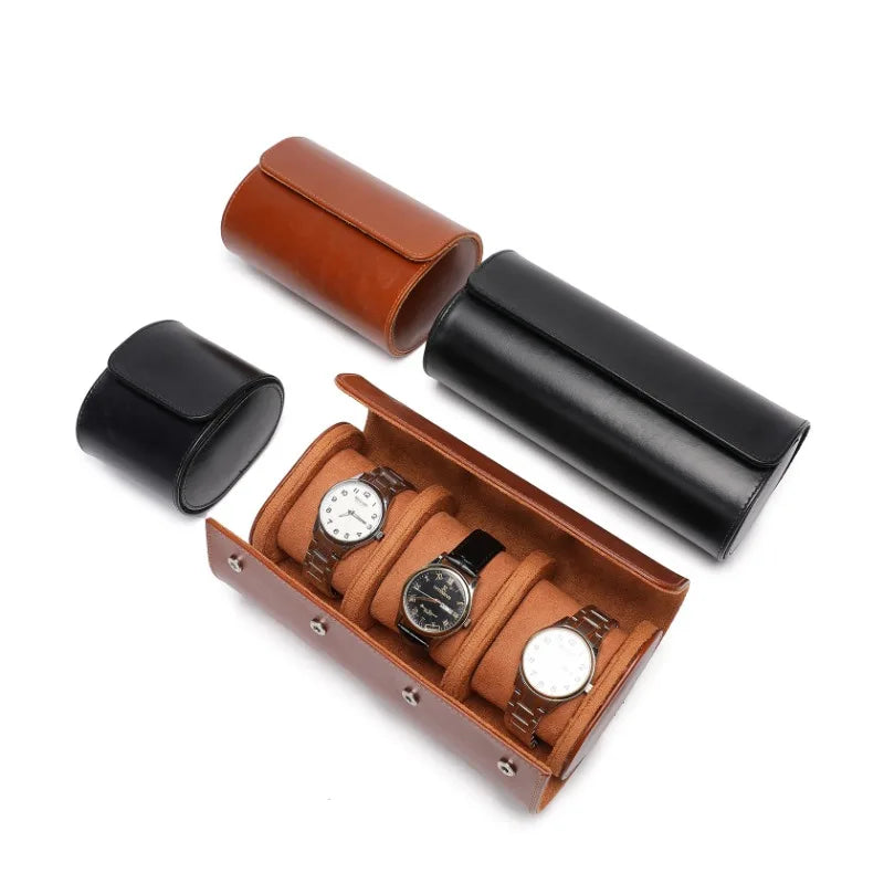 Astuccio – Pelle Marrone chiaro triplo 3