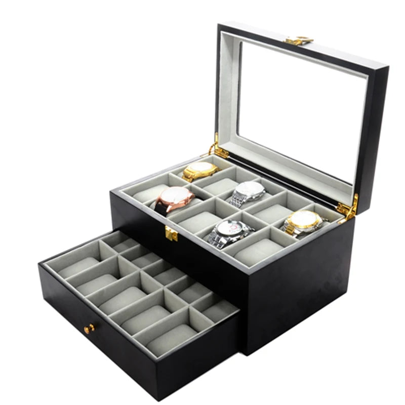 Porta orologi - Cofano Armonia Nero-Le Remontoir-1