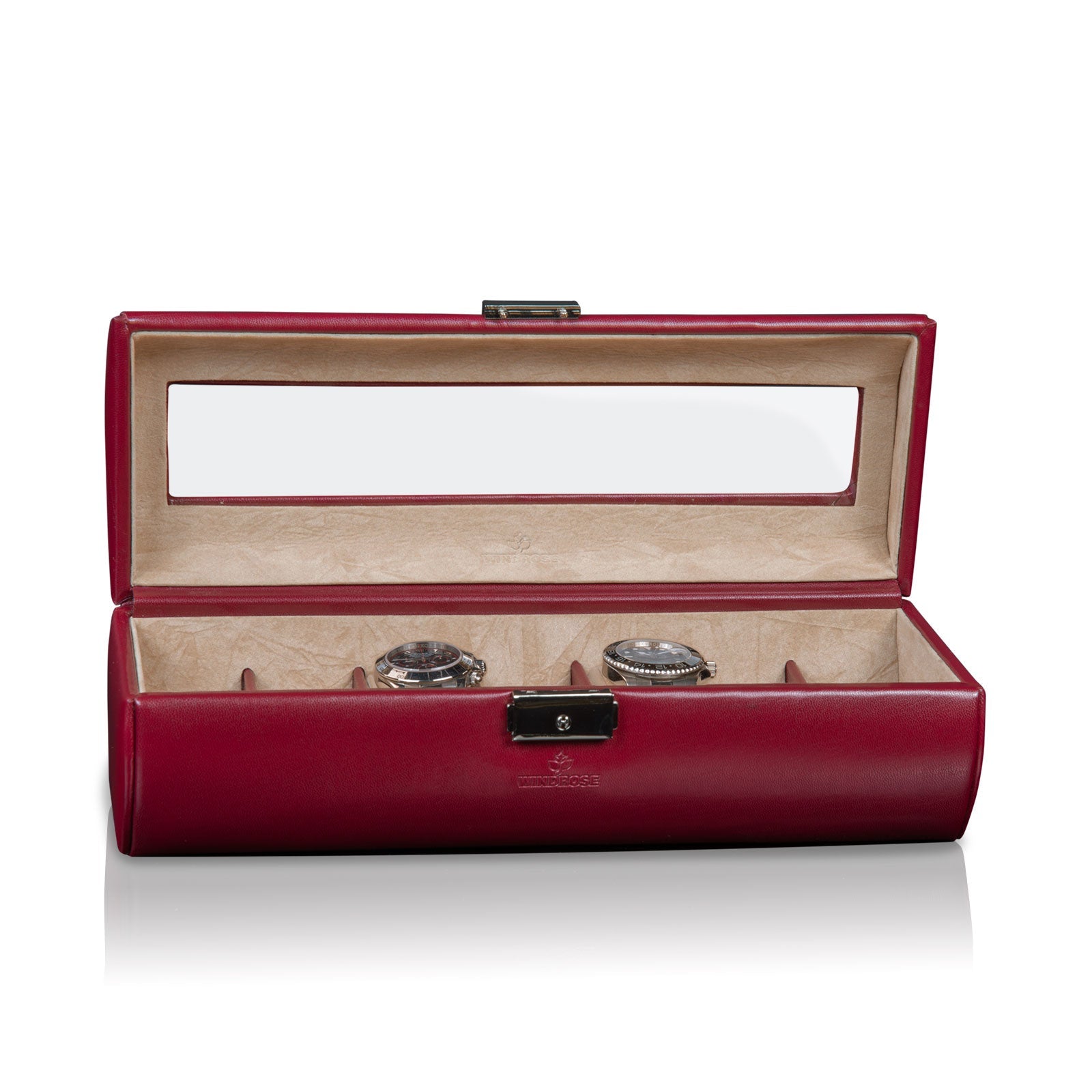 Porta Orologi - Merino 7 orologi Rosso-Le Remontoir-1