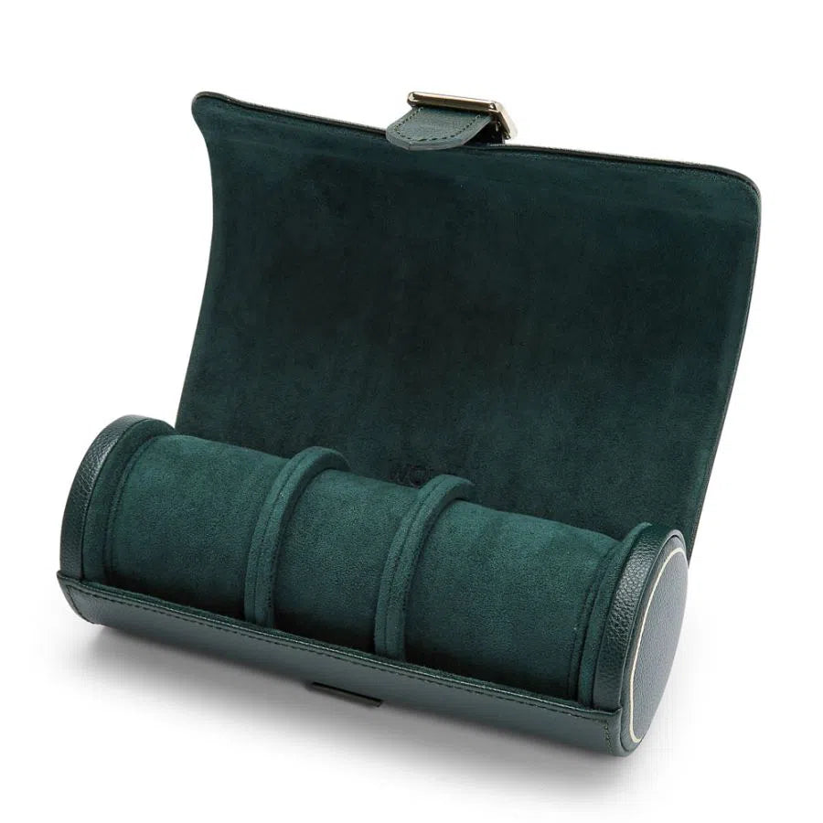Porta orologi triplo British Racing verde-Le Remontoir-7