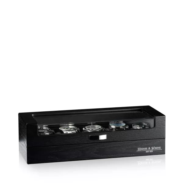 Porta Orologi - Vetrinetta Oxford 5 Orologi Nero-Porta Orologi-3