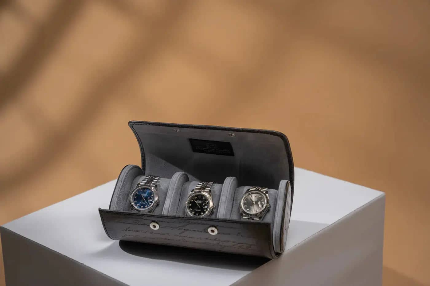 Porta Orologi - Galata Pergamena Platino Grigio-Le Remontoir-3