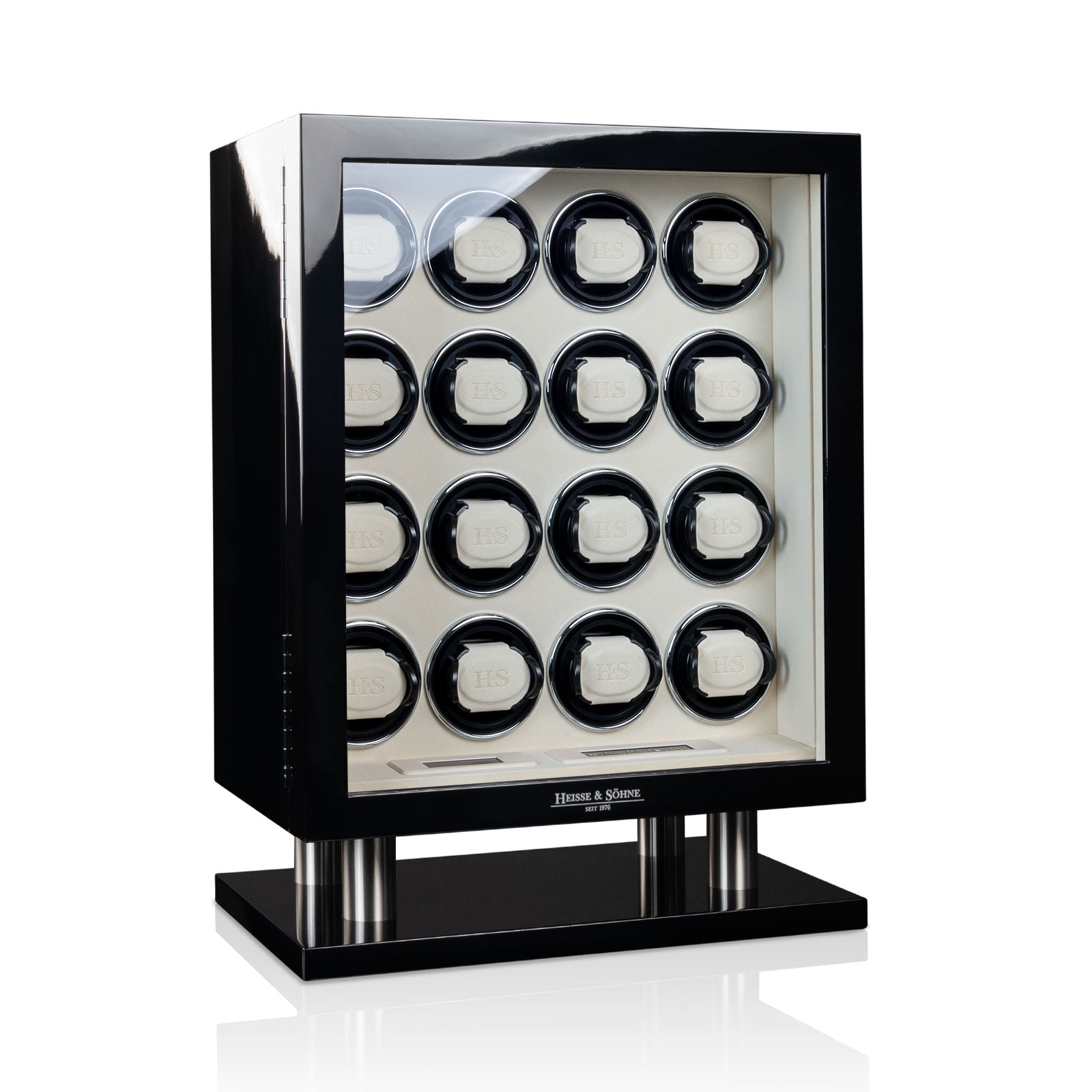 Carica Orologi Automatici - Collector 16 Nero Alta Lucentezza-Le Remontoir-2