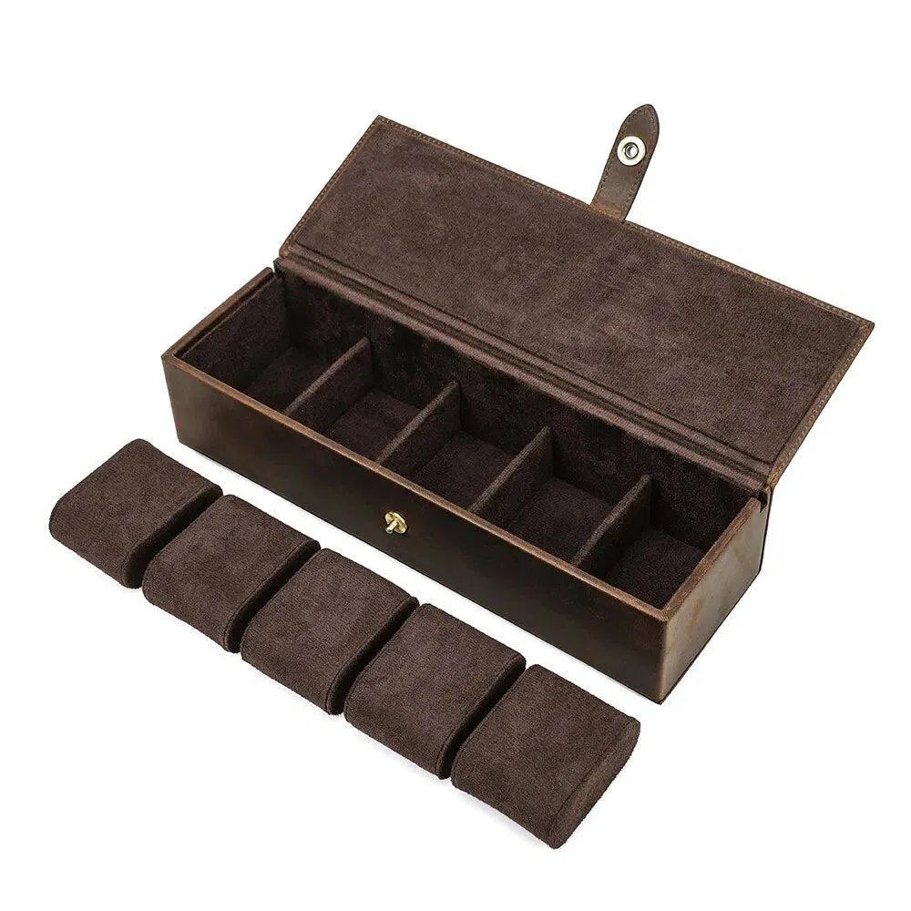 PORTA OROLOGI Cofanetto in Pelle Quintetto-Le Remontoir-1