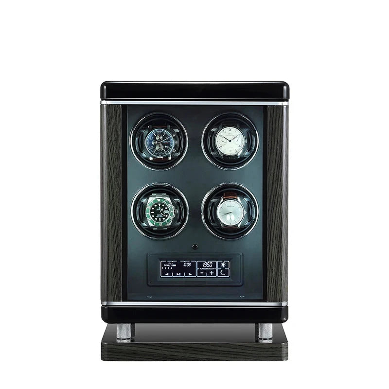 Carica Orologi Automatici - Porta Orologi CoffreLux Digit Nero-Le Remontoir-2