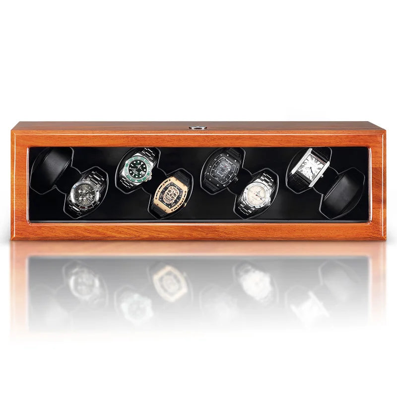 Carica Orologi Automatici - Porta Orologi in Legno per 8 Orologi Interno Nero-Le Remontoir-1