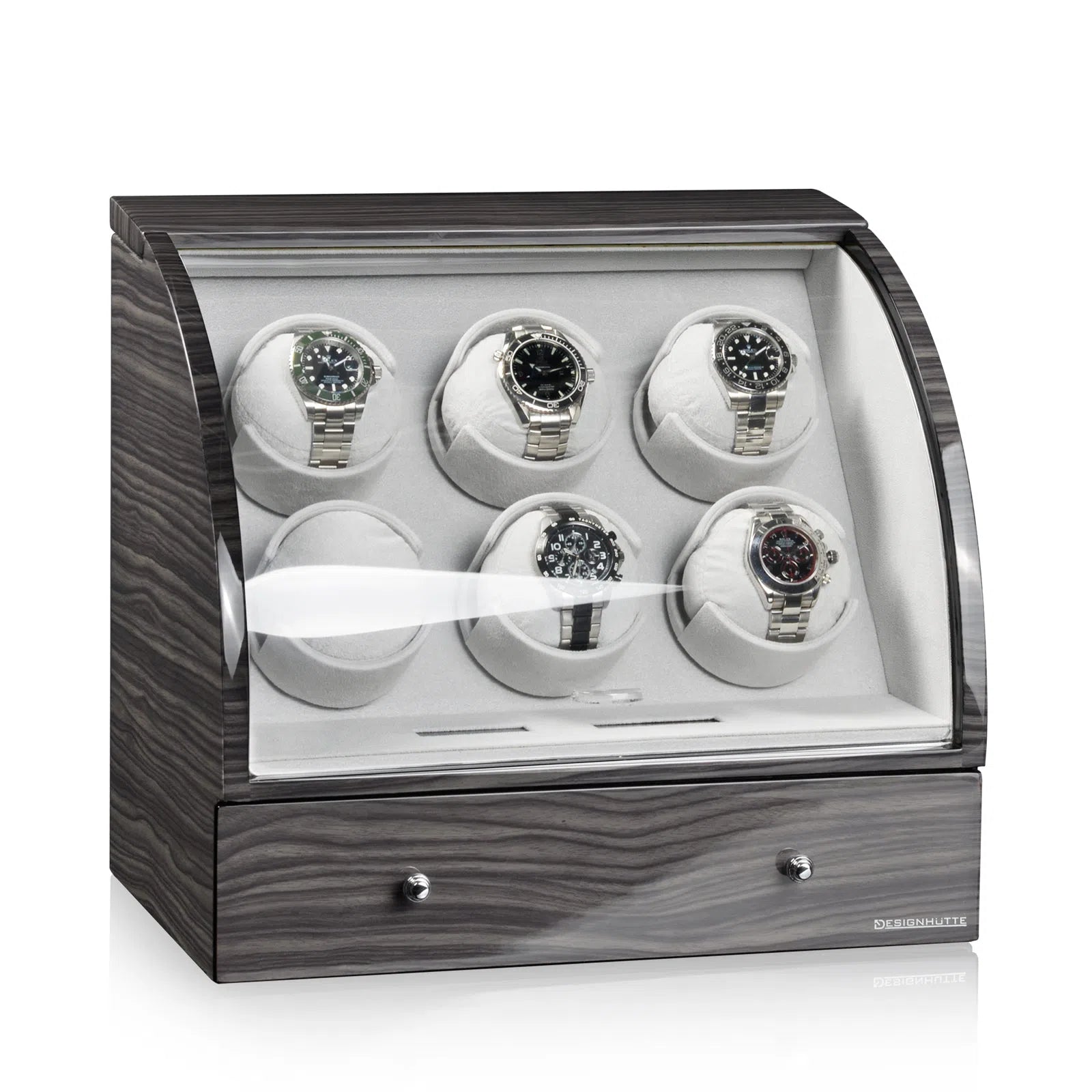Carica Orologi Automatici - Basel 6 LCD Rovere Scuro-Le Remontoir-4