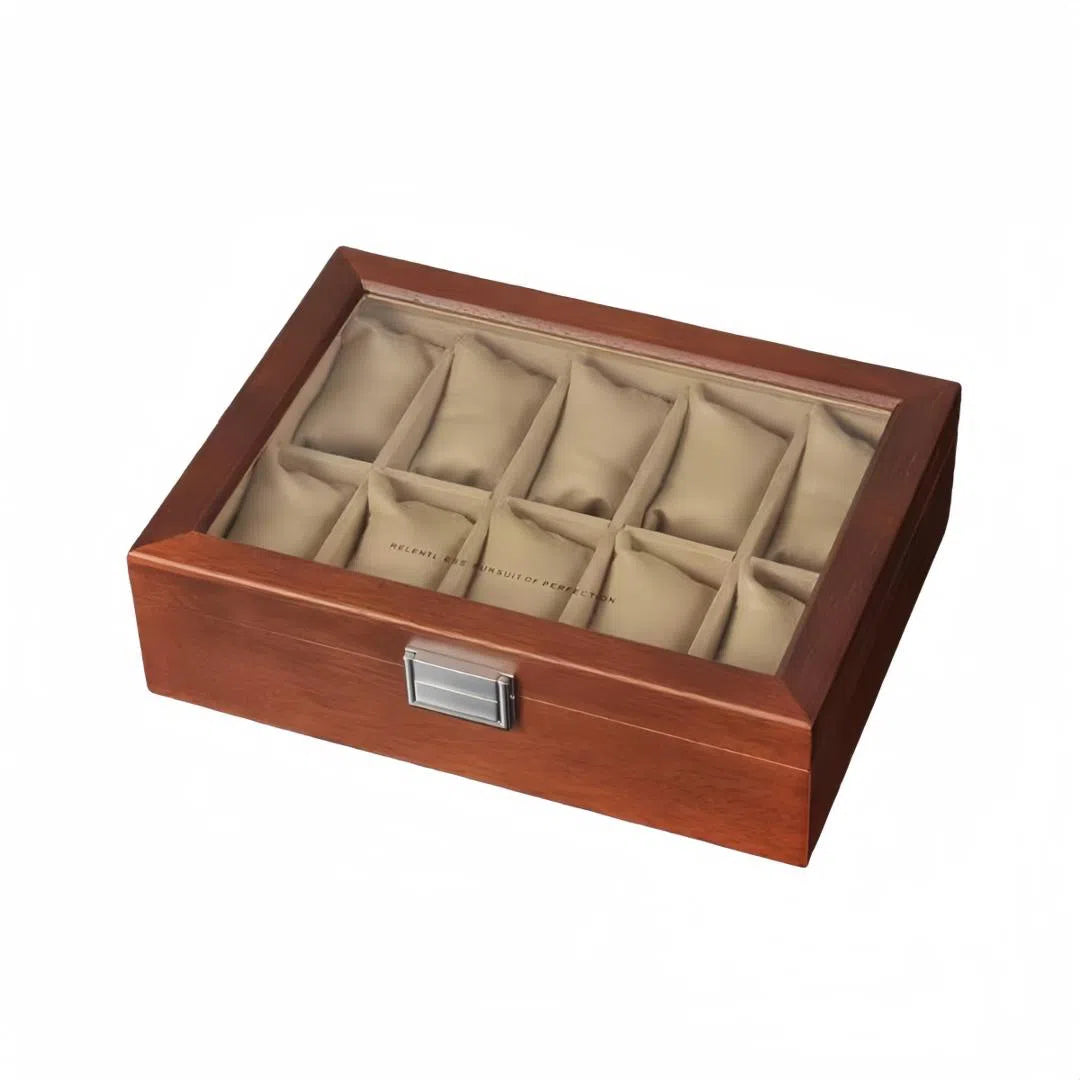 Porta orologi - Eleganza 10 orologi Nuovo marrone chiaro-Le Remontoir-1