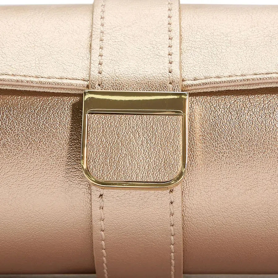 Doppio Porta Orologi Palermo con Pochette per Gioielli Rosa Oro-Le Remontoir-2