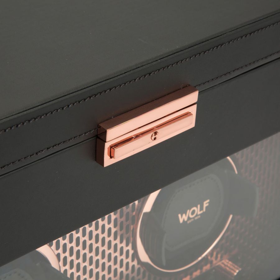 Carica orologi automatici doppio Axis con porta orologi in rame-Le Remontoir-5