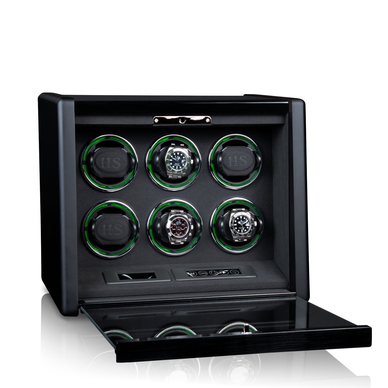 Carica Orologi Automatici - Madrid 6 Nero alta brillantezza-Le Remontoir-3
