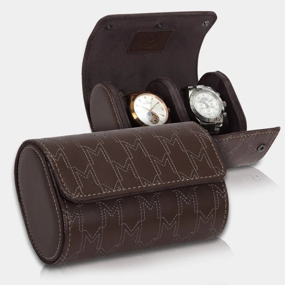 Porta Orologi - OPTIMUS 2 Orologi Marrone / Bianco-Porta Orologi-4