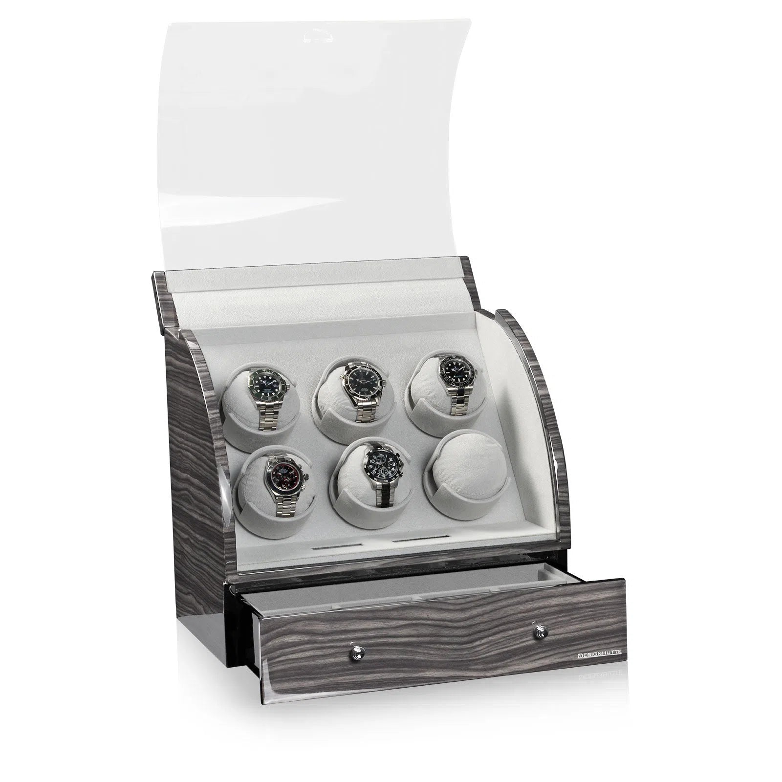 Carica Orologi Automatici - Basel 6 LCD Rovere Scuro-Le Remontoir-2