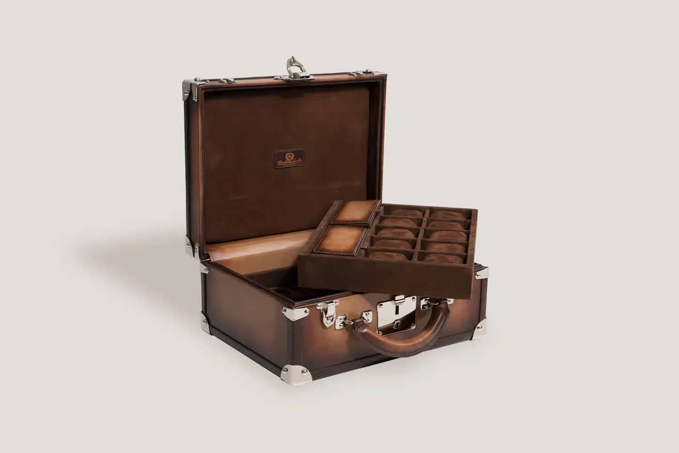 Porta Orologi - Baule Patina Java Marrone-Le Remontoir-3