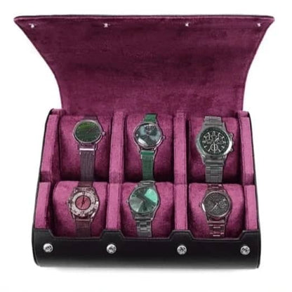 Custodia lussuosa viola per porta orologi
