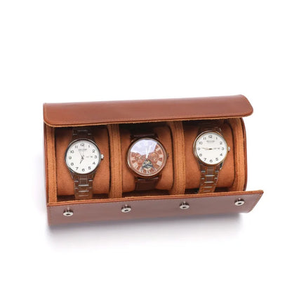 Astuccio – Pelle Marrone chiaro triplo 4