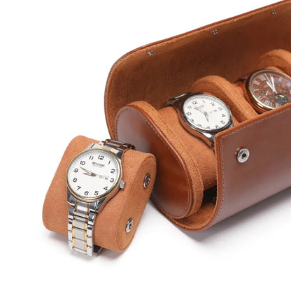 Astuccio – Pelle Marrone chiaro triplo 5