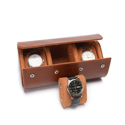 Astuccio – Pelle Marrone chiaro triplo 6