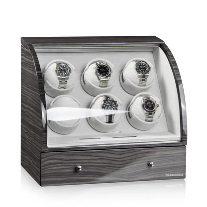 Carica Orologi Automatici - Basel 6 LCD Rovere Scuro-Le Remontoir-4